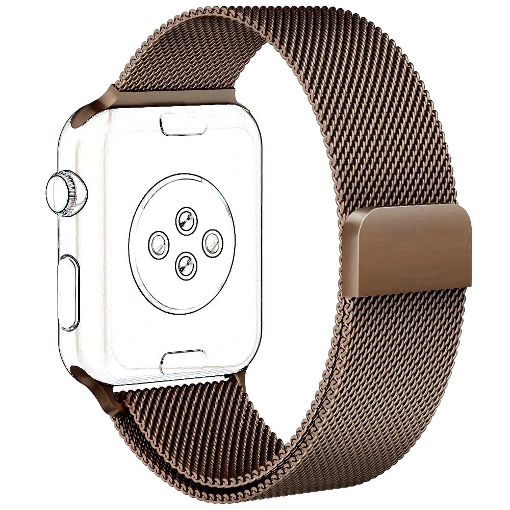 Apple Watch 1/2/3 42mm | Pasek Siatka Milanese Mesh Band | Retro Gold
