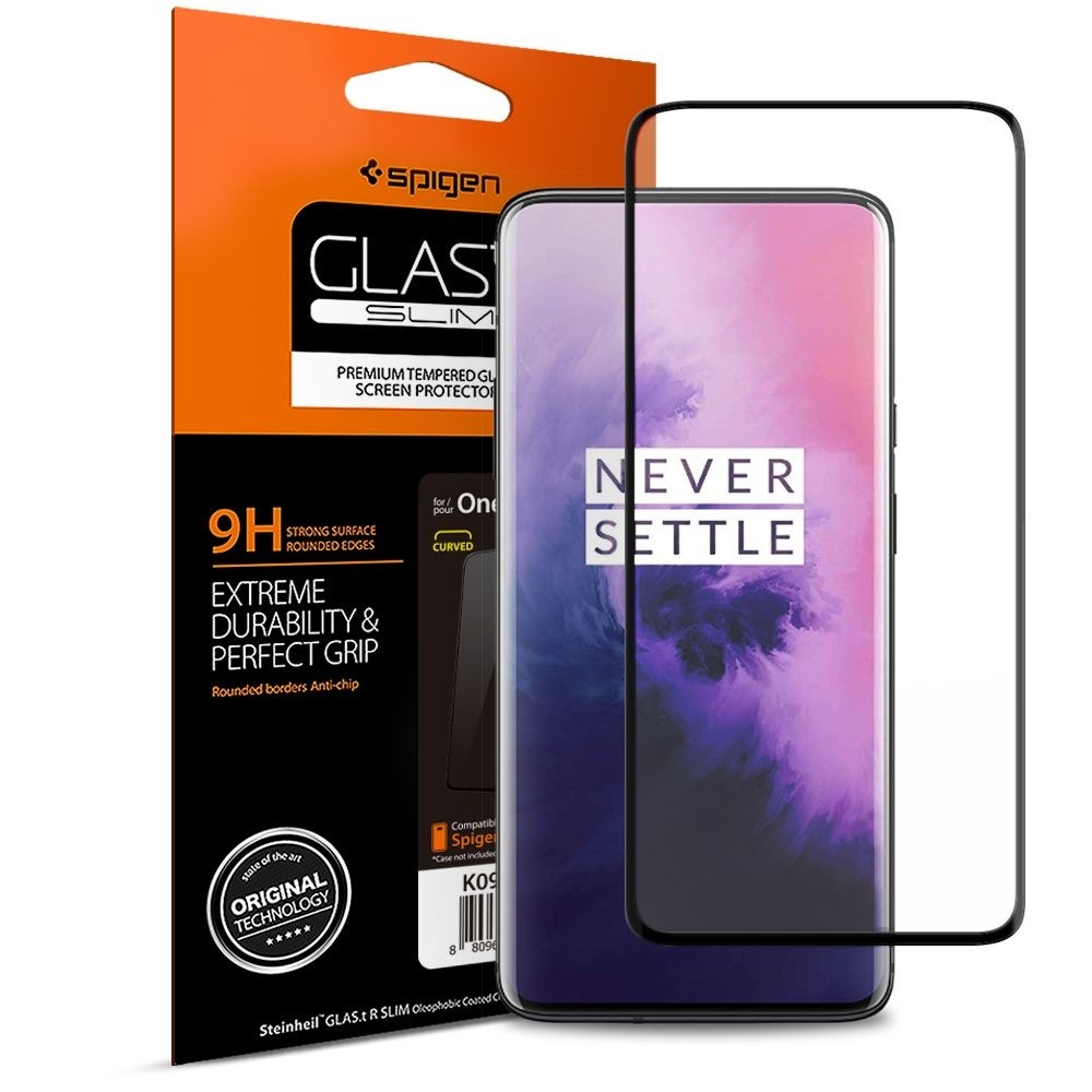 OnePlus 7/7T Pro | Szkło Hartowane SPIGEN GLAS.tR Full Cover | Case Friendly