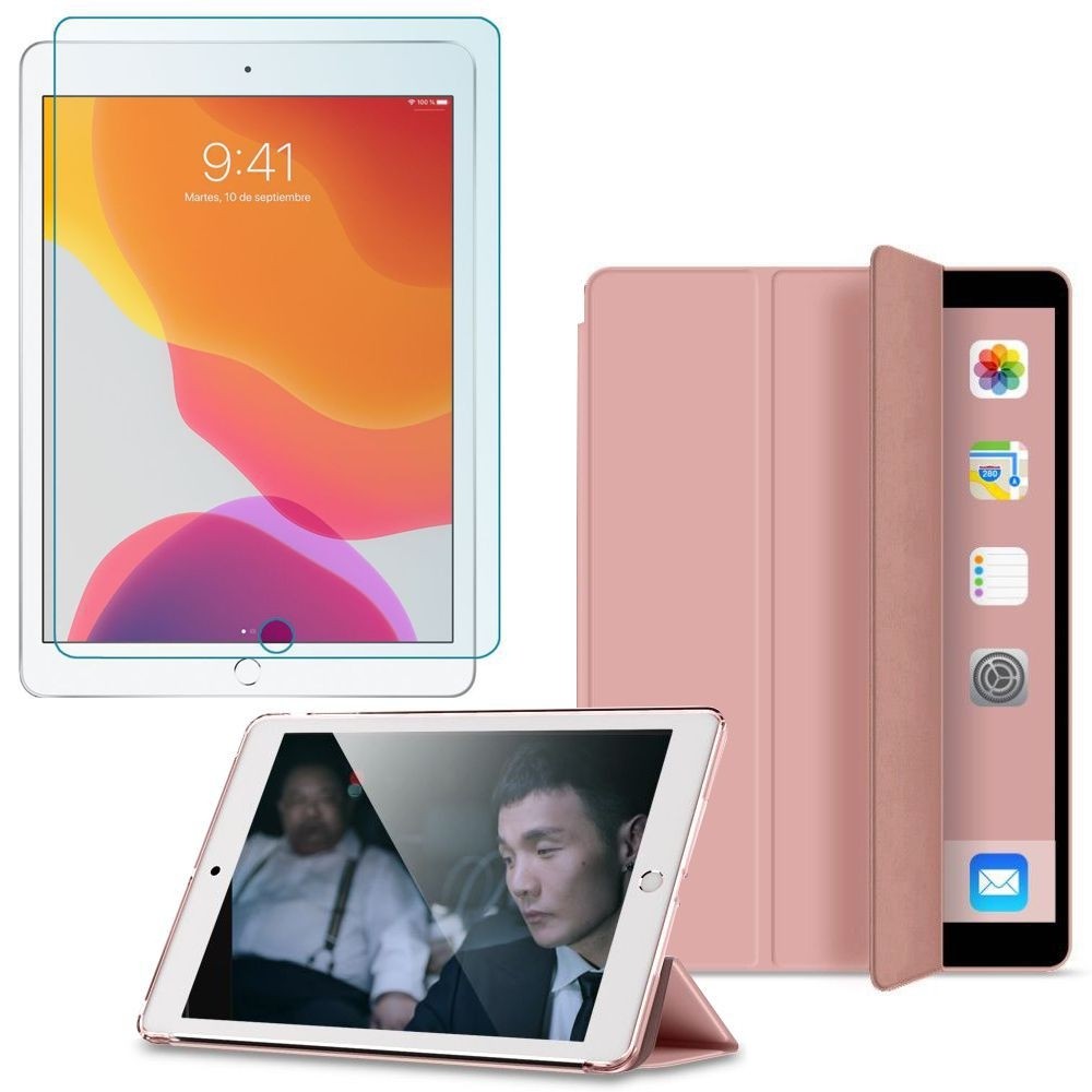 Zamykane Etui Smart Case | Rose Gold + SZKŁO do Apple iPad 10.2