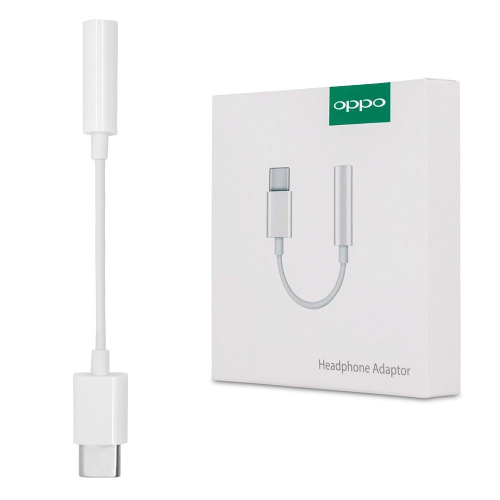 Oppo | Adapter Audio USB-C Jack 3.5mm | Biały