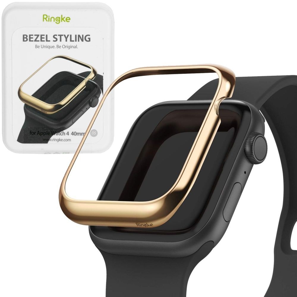 Ringke Bezel | Stalowa Nakładka na Tarczę | Glossy Gold do Apple Watch 4/5/6/SE 40mm