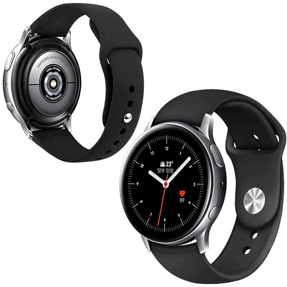 do Samsung Galaxy Watch Active2 40mm | Sportowy Pasek Silikonowy Slim | Black