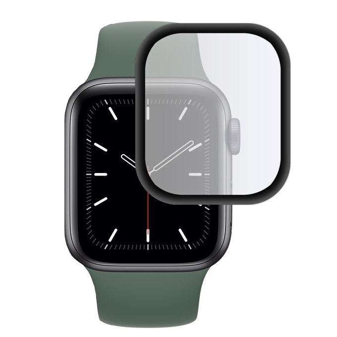 Apple Watch 4/5/6/SE 44mm | Szkło Hybrydowe | FULL COVER | Czarne