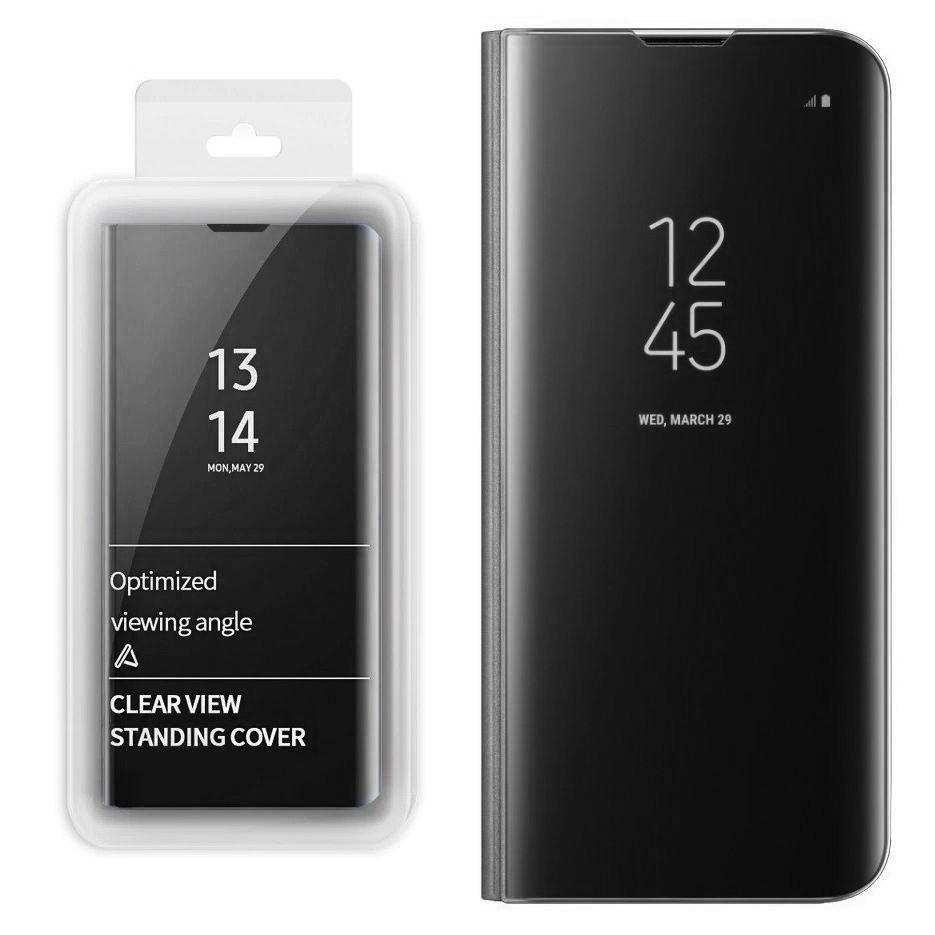 do Samsung Galaxy A71 | Inteligentne Etui Clear View Standing Cover | Czarne