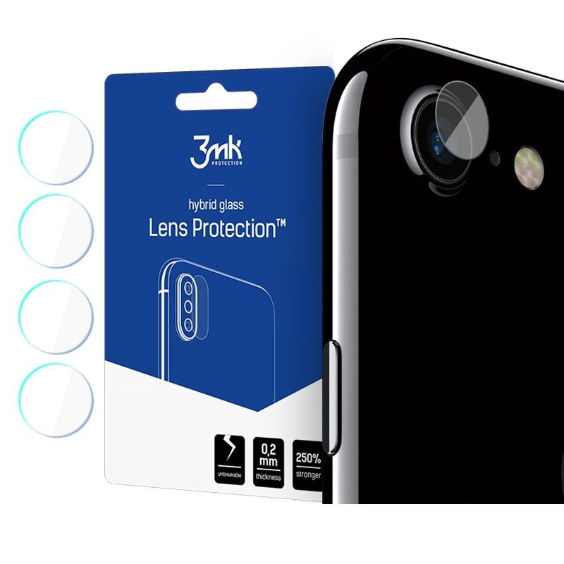 3mk Lens Protection | Szkło Ochronne na Obiektyw Aparat | 4szt do Apple iPhone SE 2022 / 2020