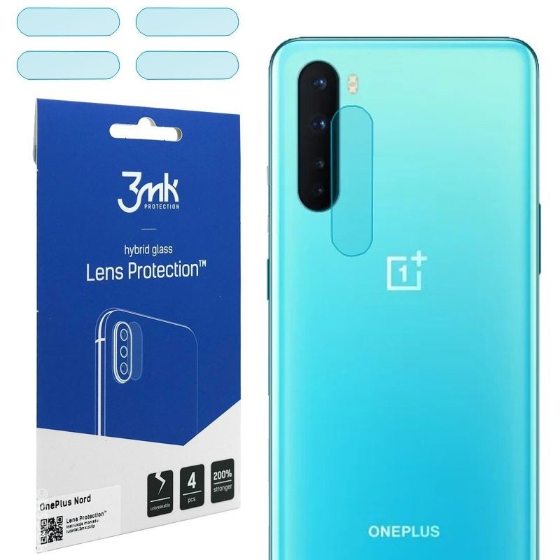 3mk Lens Protection | Szkło Ochronne na Obiektyw Aparat | 4szt do OnePlus Nord