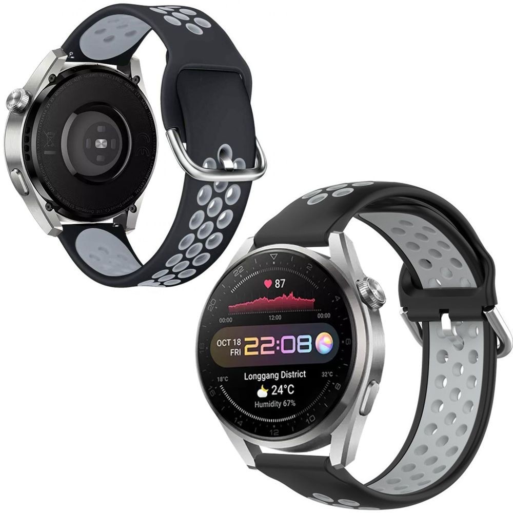 Pasek Silikonowy Sport Band | Space Gray do Huawei Watch 3 Pro