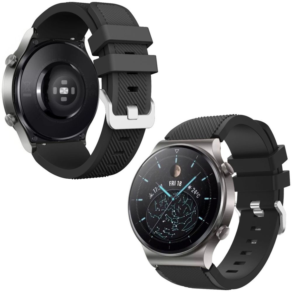 Sportowy Pasek Silikonowy | Czarny do Huawei Watch GT2 Pro