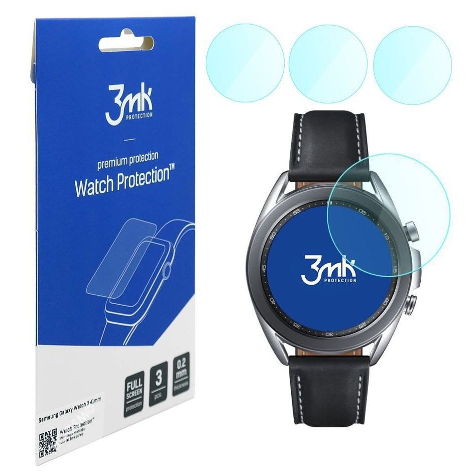 Szkło Hybrydowe 3mk Watch Protection | 3 sztuki do Samsung Galaxy Watch 3 41mm