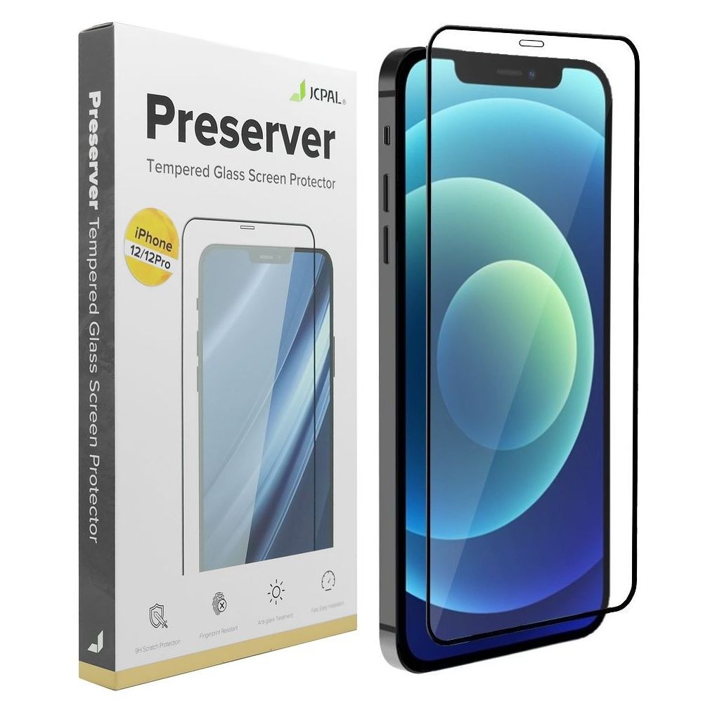 JCPAL Preserver Glass | SZKŁO Hartowane na Cały Ekran do Apple iPhone 12/12 Pro