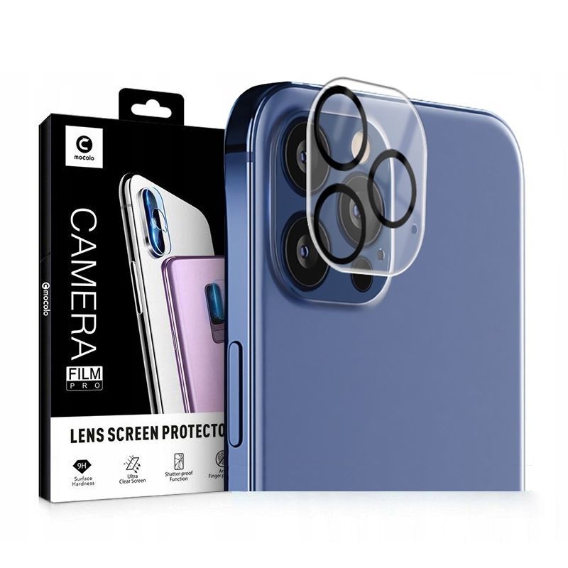 Mocolo Szkło Ochronne na Aparat Obiektyw | FULL COVER do Apple iPhone 12 Pro