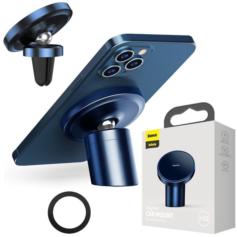 Baseus | Magnetyczny Uchwyt MagSafe Apple iPhone | do Deski Kratki | Niebieski