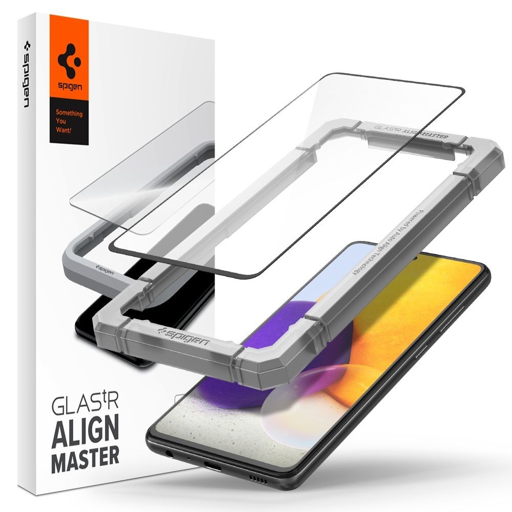 Szkło Hartowane SPIGEN GLAS.tR Align Master | Full Cover + Ramka Instalacyjna do Samsung Galaxy A52 / A52s