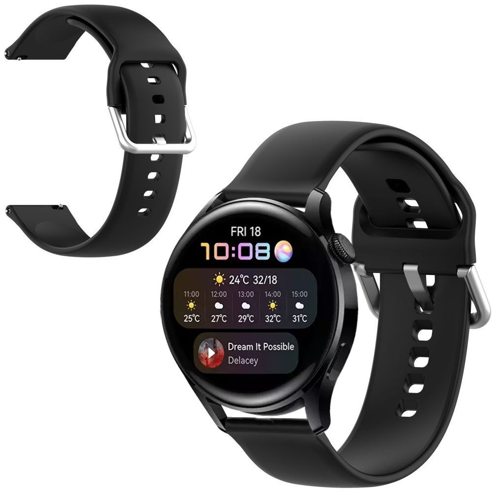 Sportowy Pasek Silikonowy ICON | Black do Huawei Watch 3