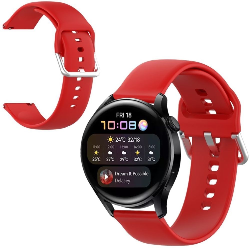 Sportowy Pasek Silikonowy ICON | Red do Huawei Watch 3