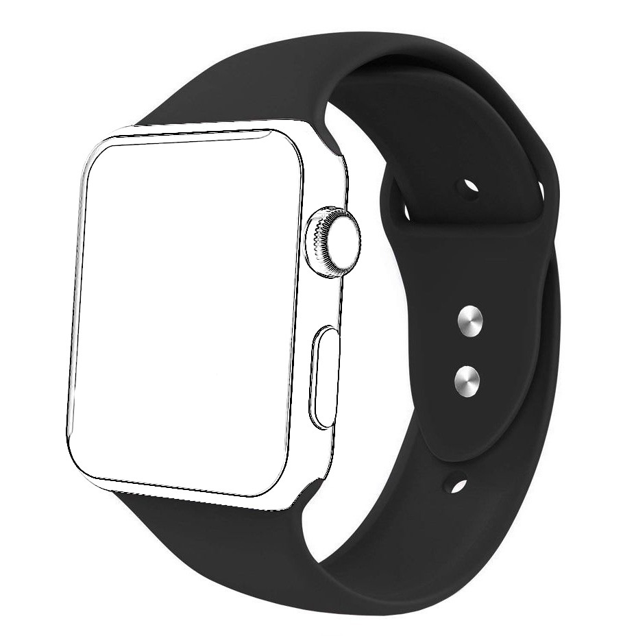 Apple Watch 4/5/6/SE 40mm | Sportowy Pasek Silikonowy | Silky Black