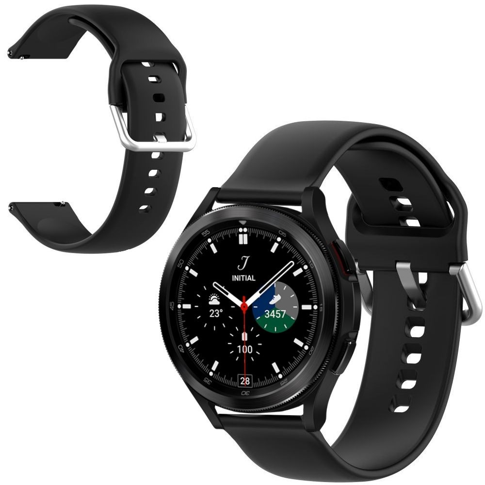 Sportowy Pasek Silikonowy ICON | Black do Samsung Galaxy Watch 4 Classic 42/46mm