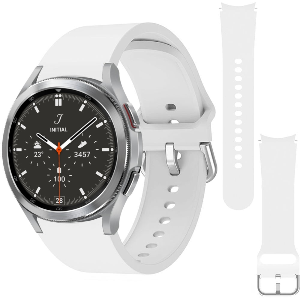 Sportowy Pasek Silikonowy | White do Samsung Galaxy Watch 4 Classic 42/46mm