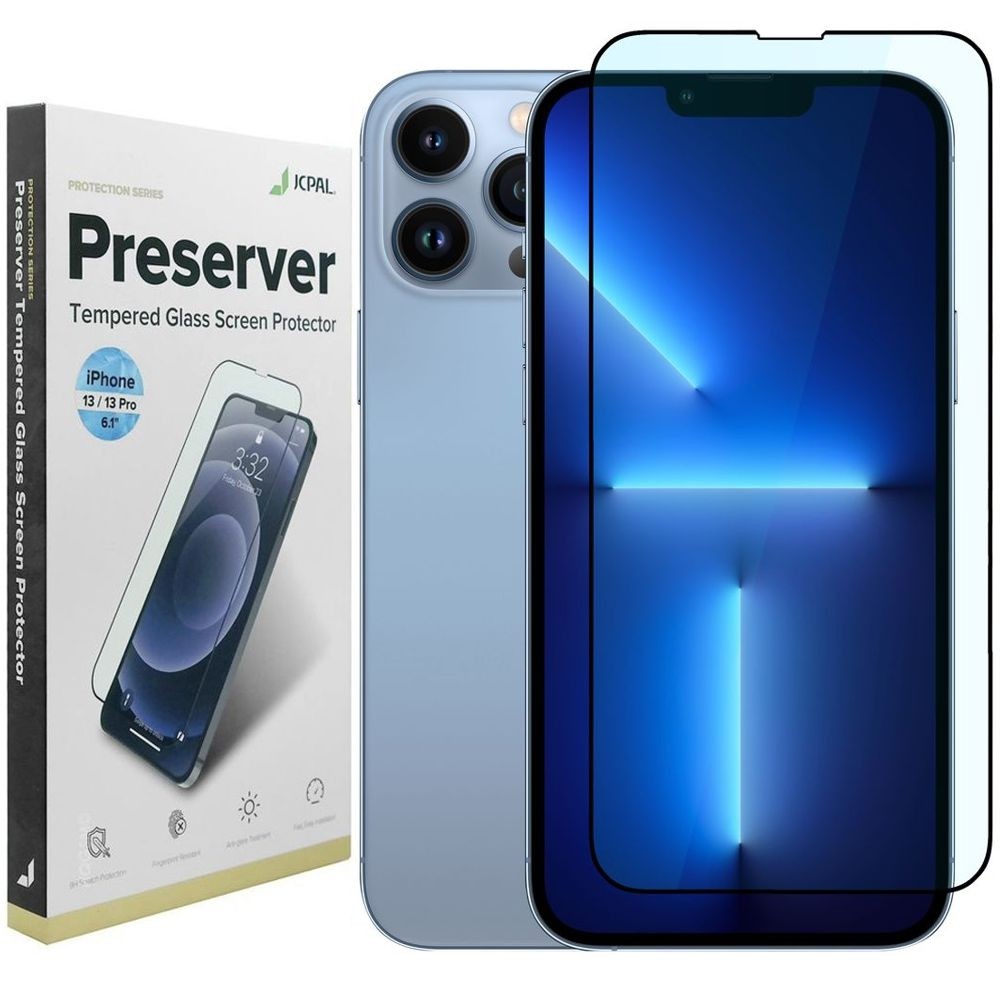 JCPAL Preserver Glass | SZKŁO Hartowane na Cały Ekran do Apple iPhone 13 Pro
