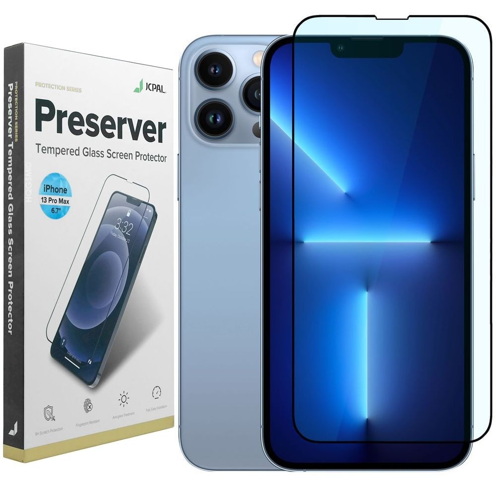 JCPAL Preserver Glass | SZKŁO Hartowane na Cały Ekran do Apple iPhone 13 Pro Max