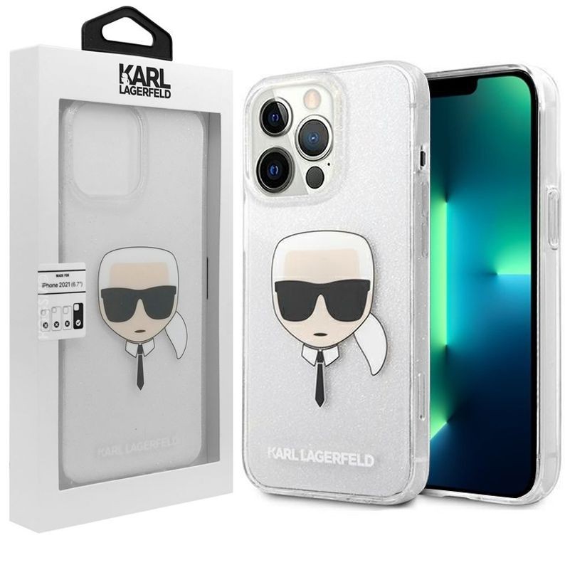 Etui Karl Lagerfeld HardCase | Karl | Glitter do Apple iPhone 13 Pro Max