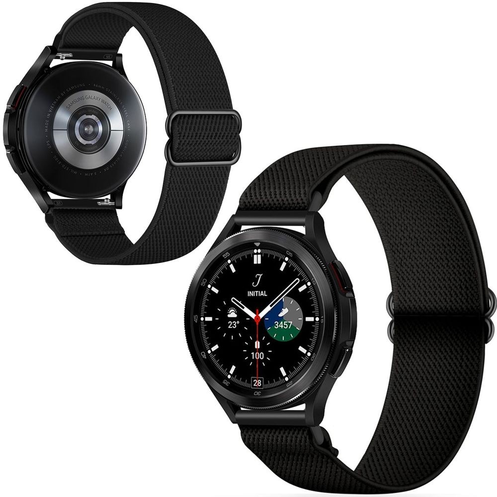 Elastyczny Sportowy Pasek | Black do Samsung Galaxy Watch 4 Classic 42/46mm