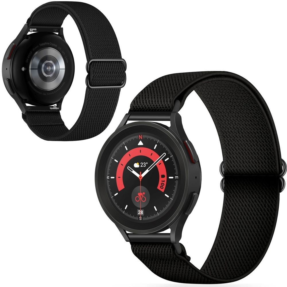 Elastyczny Sportowy Pasek | Black do Samsung Galaxy Watch 5 Pro 45mm