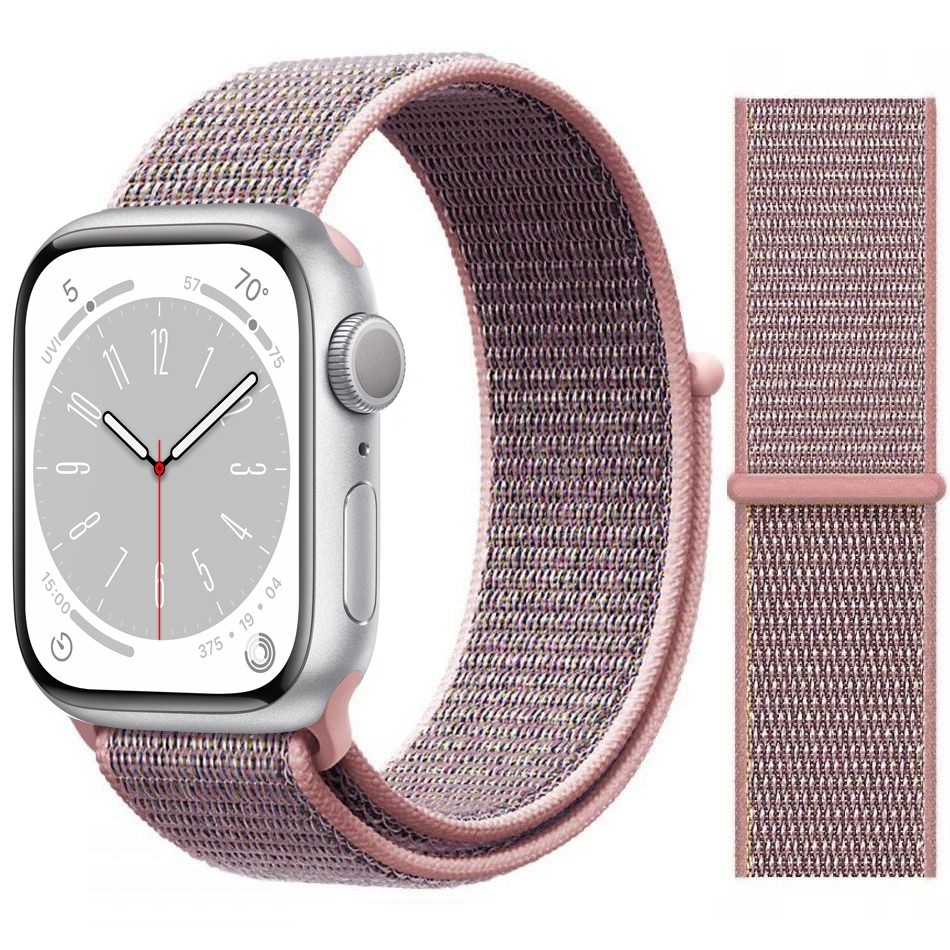 Sportowa Opaska Pasek NYLON | Sand Pink do Apple Watch 9/8 41mm
