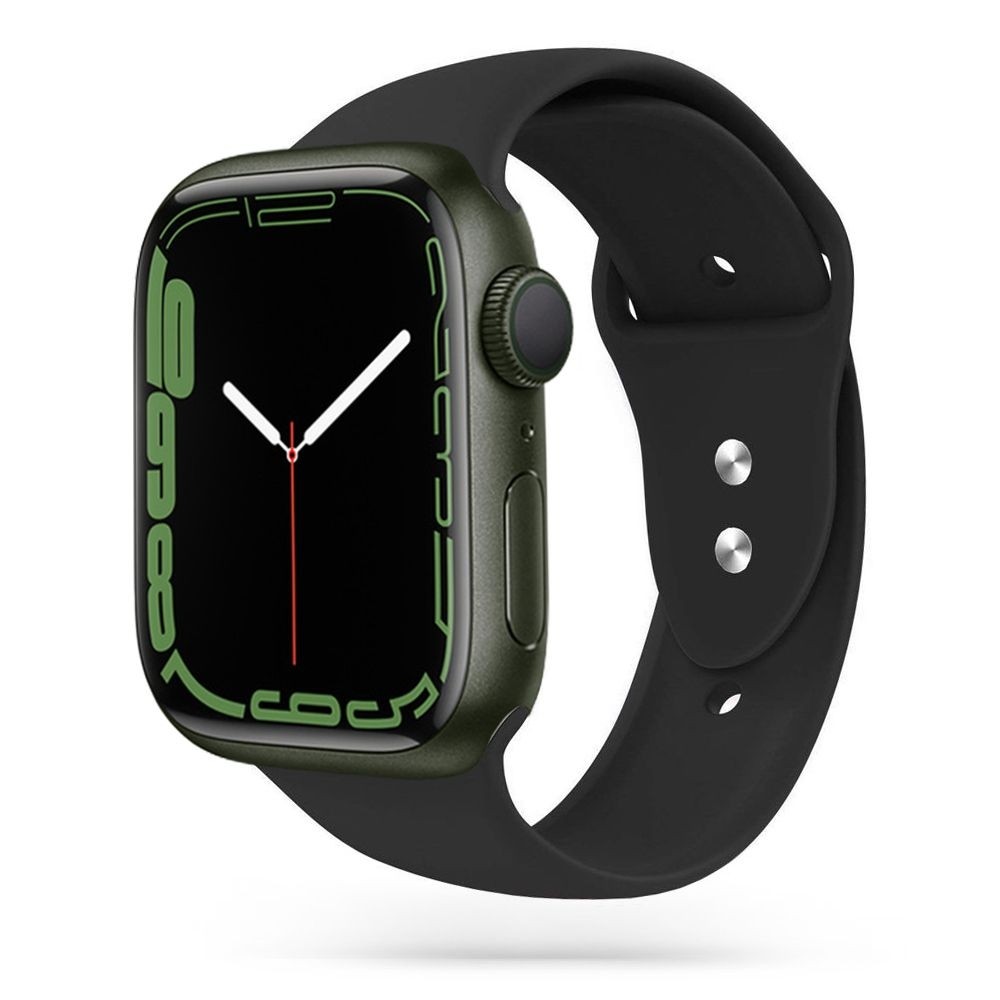Pasek Sportowy Silikon | Black do Apple Watch 7 45mm