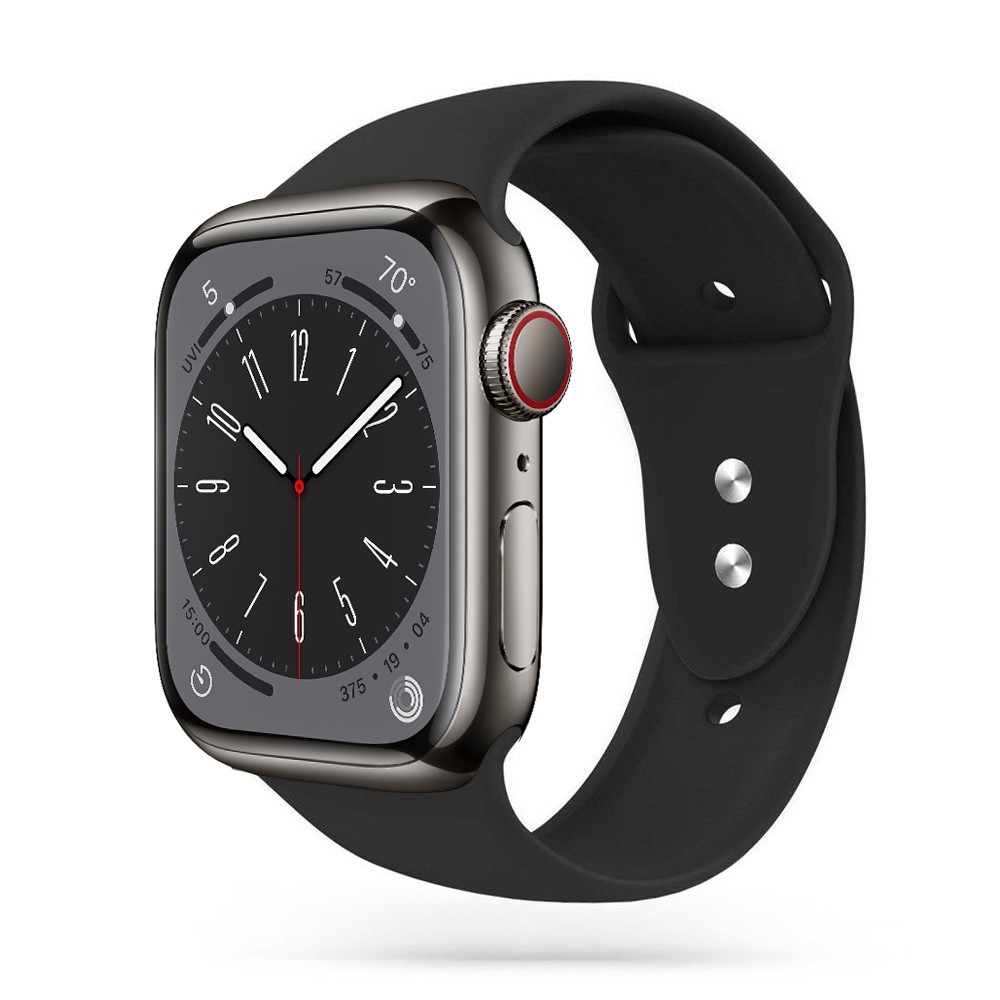 Pasek Sportowy Silikon | Black do Apple Watch 9/8 45mm