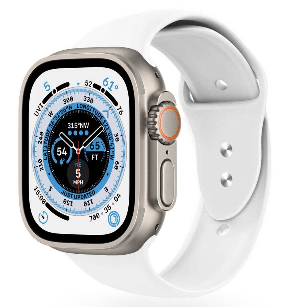 Pasek Sportowy Silikon | White do Apple Watch Ultra 1/2