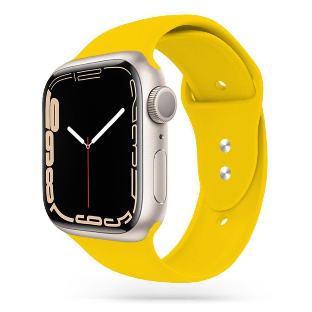 Pasek Sportowy Silikon | Yellow do Apple Watch 7 45mm