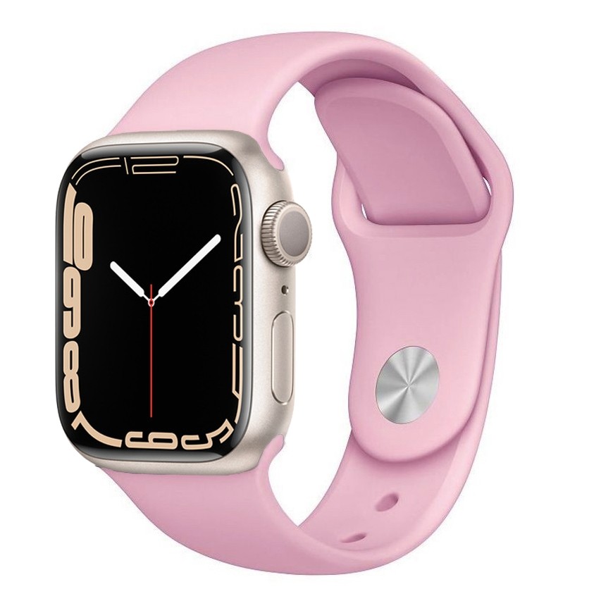 Pasek Sportowy Silikon | Pink do Apple Watch 7 45mm