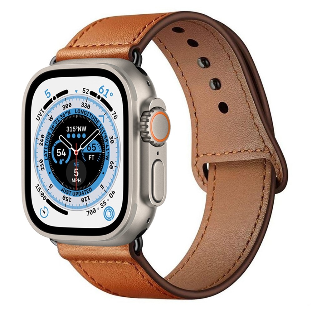 Skórzany Pasek Leather Fit | Brązowy do Apple Watch Ultra 1/2
