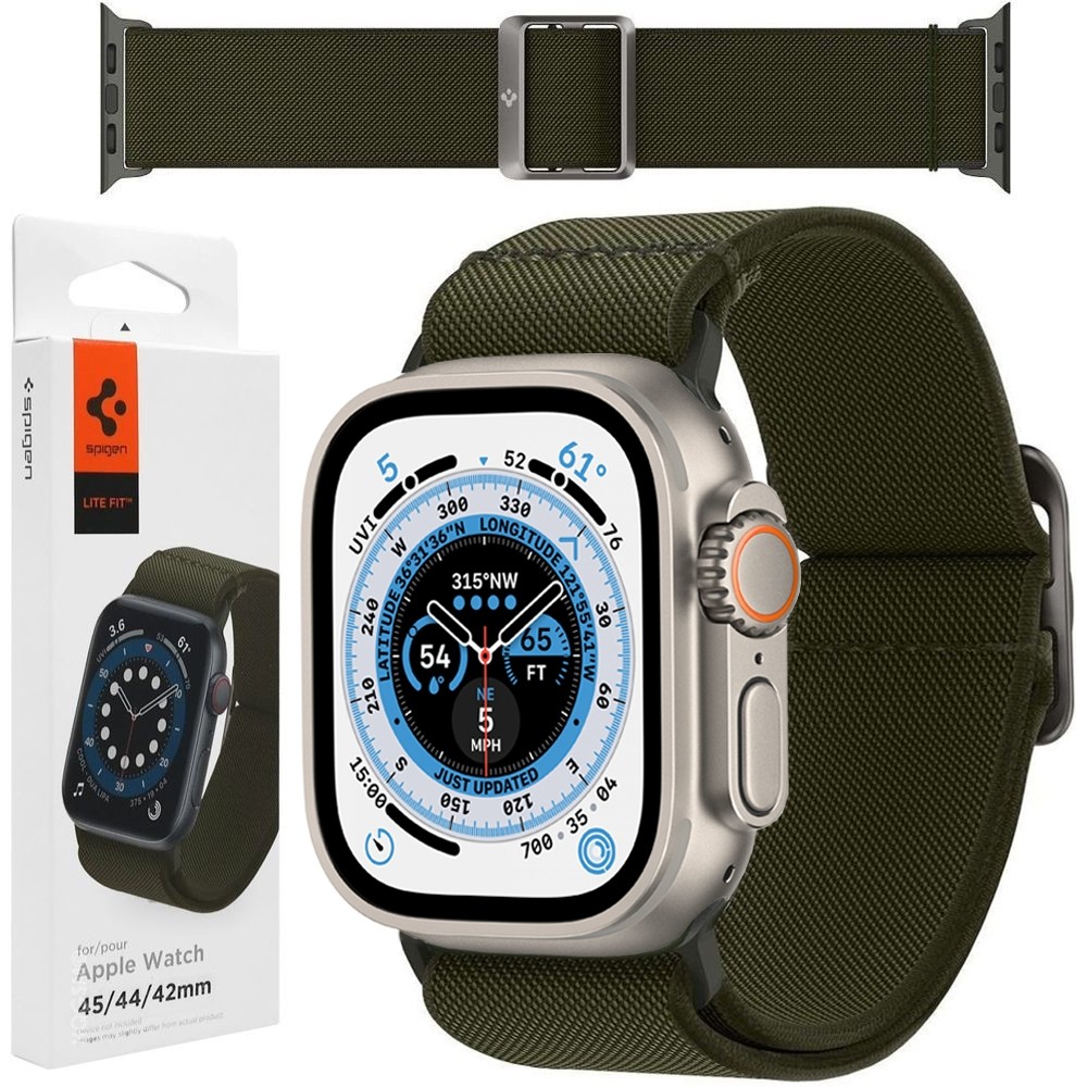 SPIGEN Fit Lite | Elastyczny Pasek | Khaki do Apple Watch Ultra 1/2