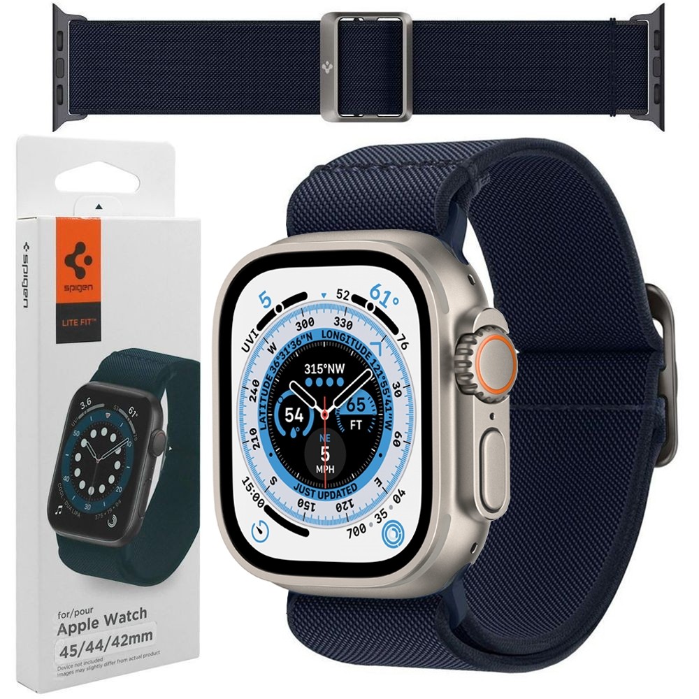 SPIGEN Fit Lite | Elastyczny Pasek | Navy do Apple Watch Ultra 1/2