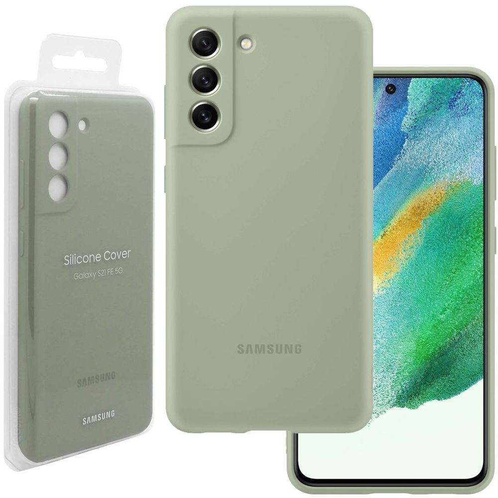 Oryginalne Etui Silicone Cover | Olive do Samsung Galaxy S21 FE 5G