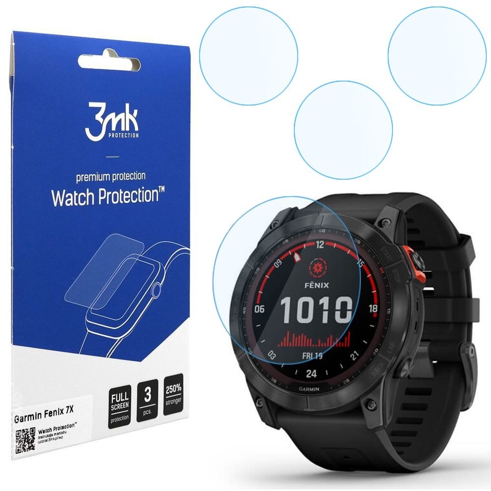 Szkło Hybrydowe 3mk Watch Protection | 3 sztuki do Garmin Fenix 7X