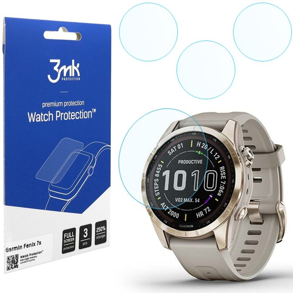 Szkło Hybrydowe 3mk Watch Protection | 3 sztuki do Garmin Fenix 7s