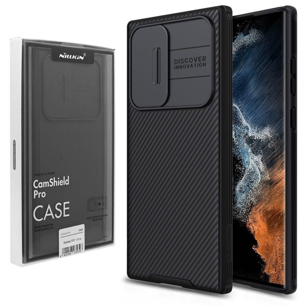 Etui NILLKIN CamShield | Czarne do Samsung Galaxy S22 Ultra 5G