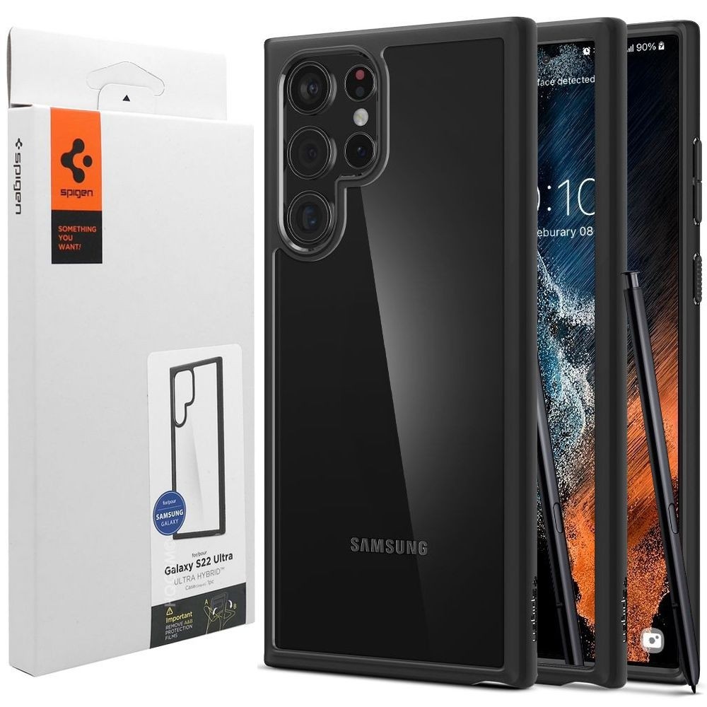 Etui SPIGEN Ultra Hybrid | Matte Black do Samsung Galaxy S22 Ultra 5G