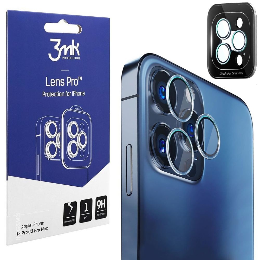 3mk Lens Pro | Szkło Ochronne na Aparat | FULL COVER do Apple iPhone 13 Pro / Pro Max