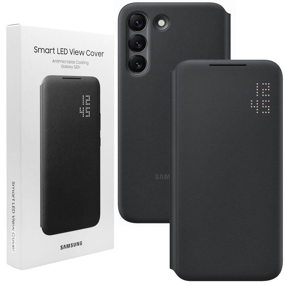 Oryginalne Etui z Klapką Smart LED View Cover | Black do Samsung Galaxy S22+ Plus 5G