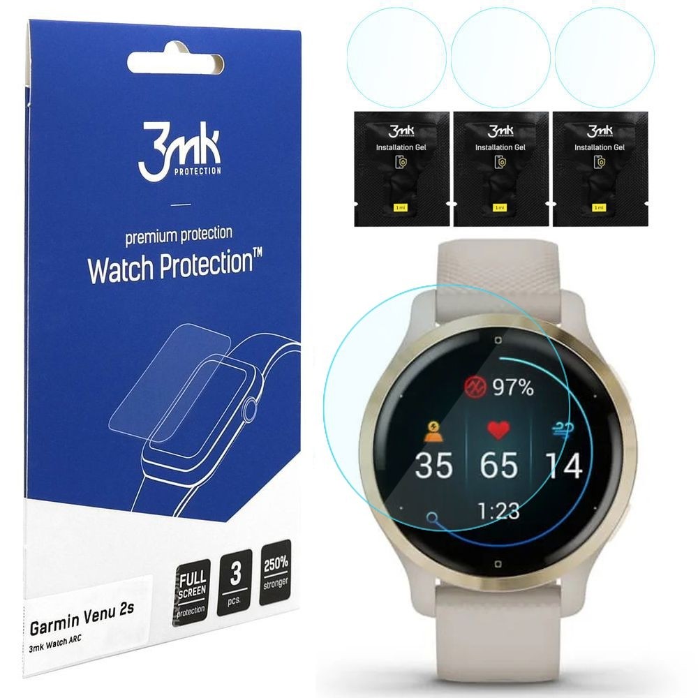 3x Folia Hybrydowa 3mk Watch Protection do Garmin Venu 2S