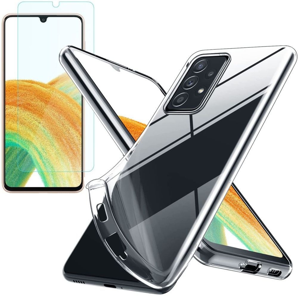 Etui 3mk Clear Case | Bezbarwne + SZKŁO do Samsung Galaxy A33 5G