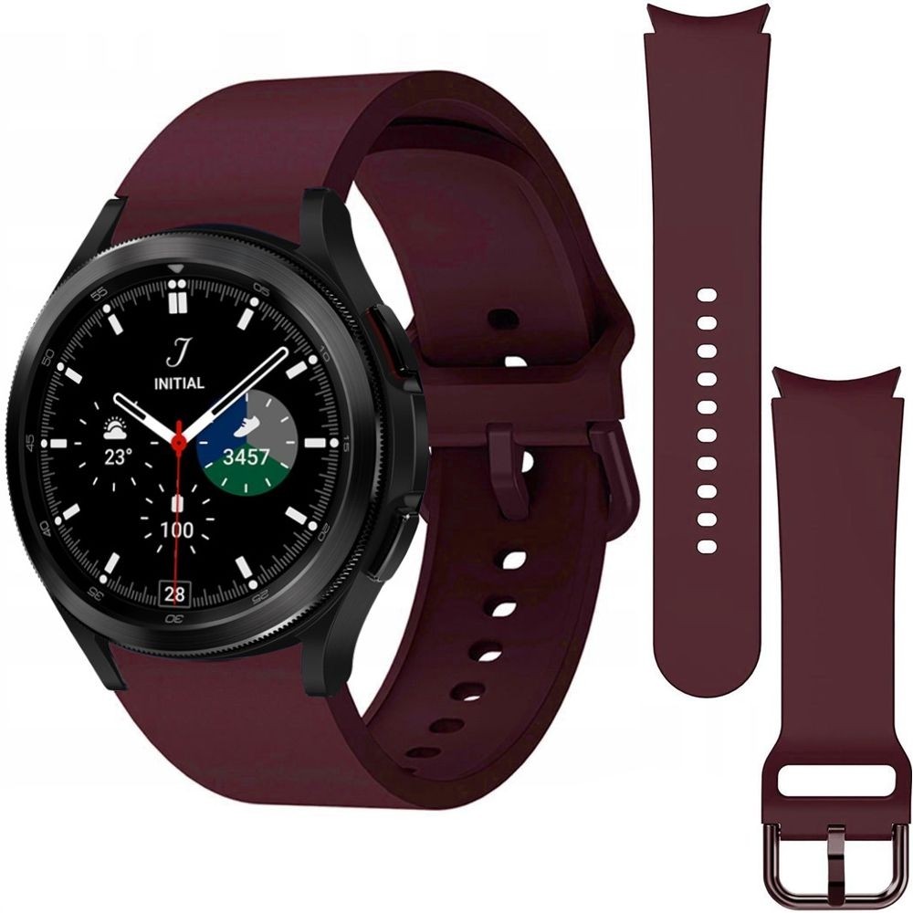 Sportowy Pasek Silikonowy | Bordo do Samsung Galaxy Watch 4 Classic 42/46mm