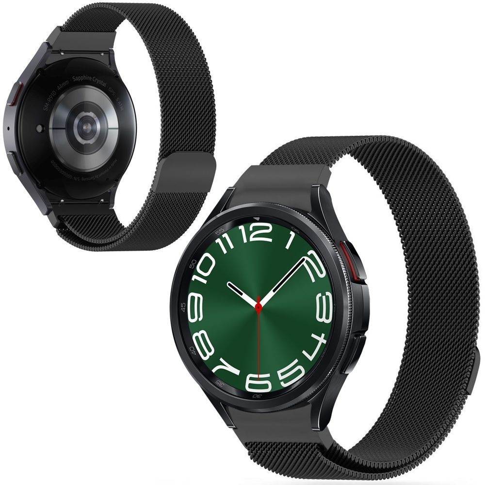 Pasek Siatka Milanese FIT Mesh Band | Black do Samsung Galaxy Watch 6 Classic 43/47mm