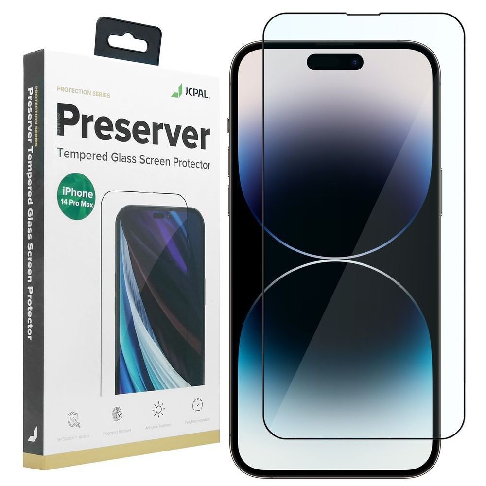 JCPAL Preserver Glass | SZKŁO Hartowane na Cały Ekran do Apple iPhone 14 Pro Max