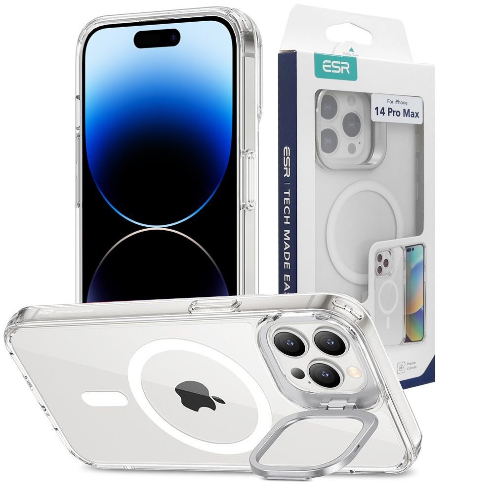 Etui ESR KickStand MagSafe | Clear White do Apple iPhone 14 Pro Max