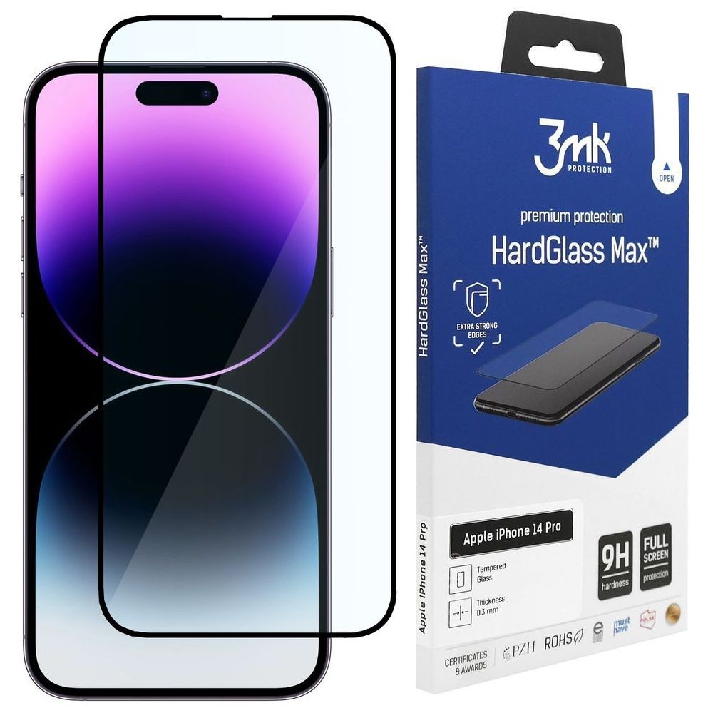 3mk Szkło Hartowane HardGlass Max | Full Cover do Apple iPhone 14 Pro